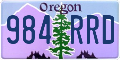 OR license plate 984RRD