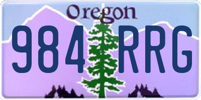 OR license plate 984RRG