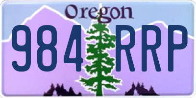 OR license plate 984RRP