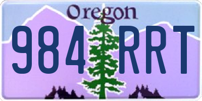OR license plate 984RRT