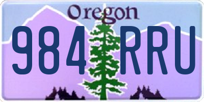 OR license plate 984RRU