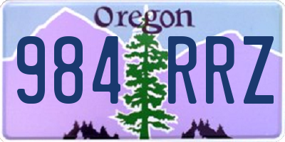 OR license plate 984RRZ