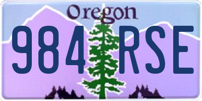OR license plate 984RSE