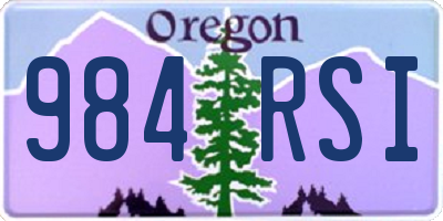 OR license plate 984RSI