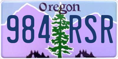 OR license plate 984RSR