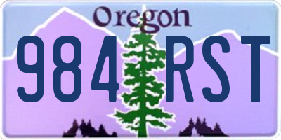 OR license plate 984RST