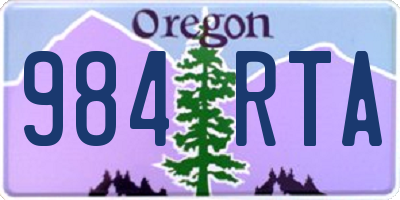 OR license plate 984RTA
