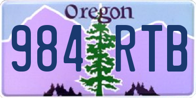 OR license plate 984RTB