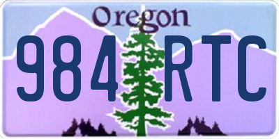 OR license plate 984RTC