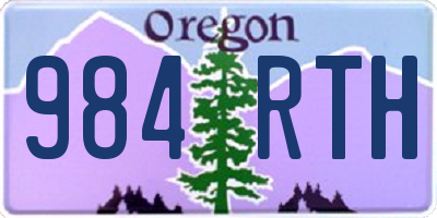 OR license plate 984RTH
