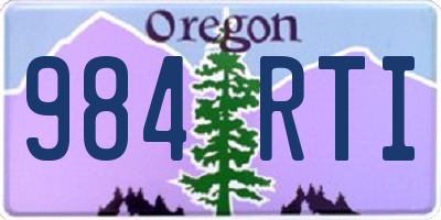 OR license plate 984RTI