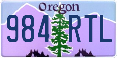 OR license plate 984RTL