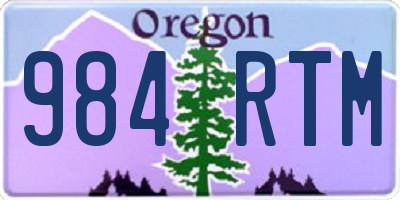 OR license plate 984RTM