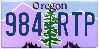 OR license plate 984RTP