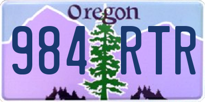 OR license plate 984RTR