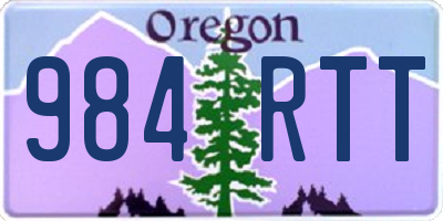 OR license plate 984RTT