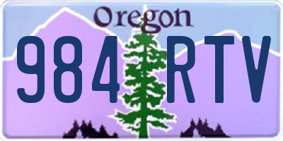 OR license plate 984RTV