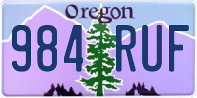 OR license plate 984RUF