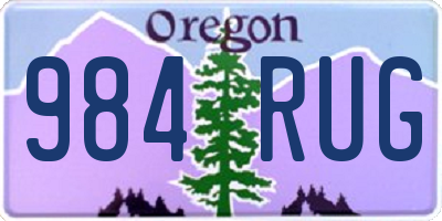 OR license plate 984RUG