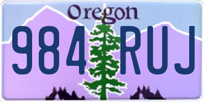OR license plate 984RUJ