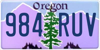 OR license plate 984RUV