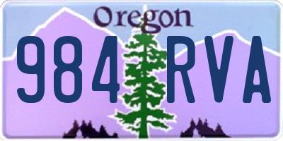 OR license plate 984RVA