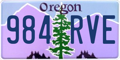 OR license plate 984RVE