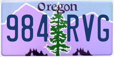 OR license plate 984RVG