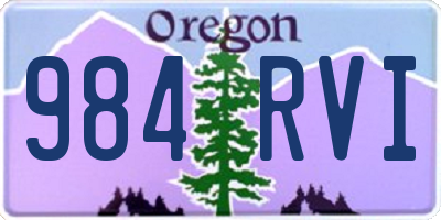 OR license plate 984RVI