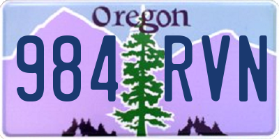 OR license plate 984RVN