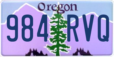 OR license plate 984RVQ