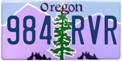 OR license plate 984RVR