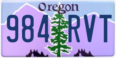 OR license plate 984RVT