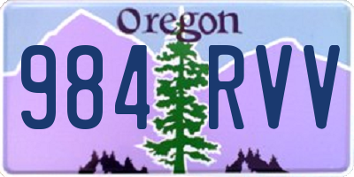OR license plate 984RVV