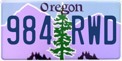 OR license plate 984RWD