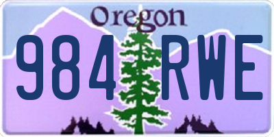 OR license plate 984RWE