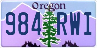OR license plate 984RWI