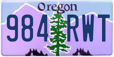 OR license plate 984RWT