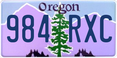 OR license plate 984RXC