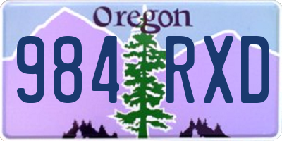 OR license plate 984RXD