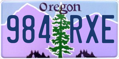 OR license plate 984RXE