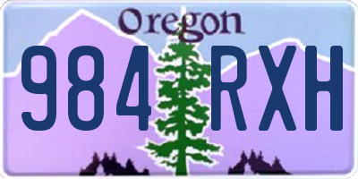 OR license plate 984RXH