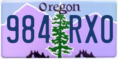 OR license plate 984RXO