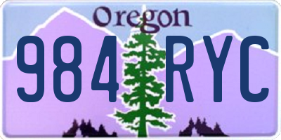 OR license plate 984RYC