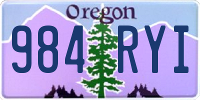 OR license plate 984RYI