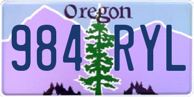 OR license plate 984RYL