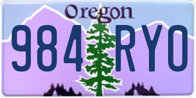 OR license plate 984RYO