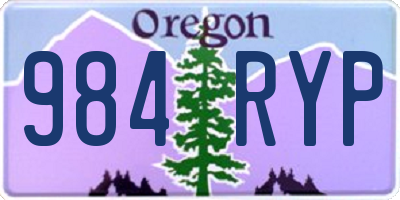 OR license plate 984RYP