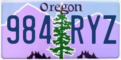 OR license plate 984RYZ