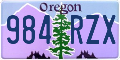 OR license plate 984RZX